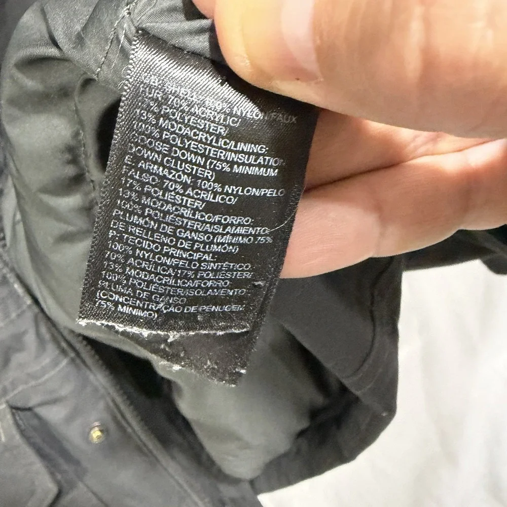 The North Face McMurdo Parka, Down, Waterproof, Black/gray, Men's L No Hood 550